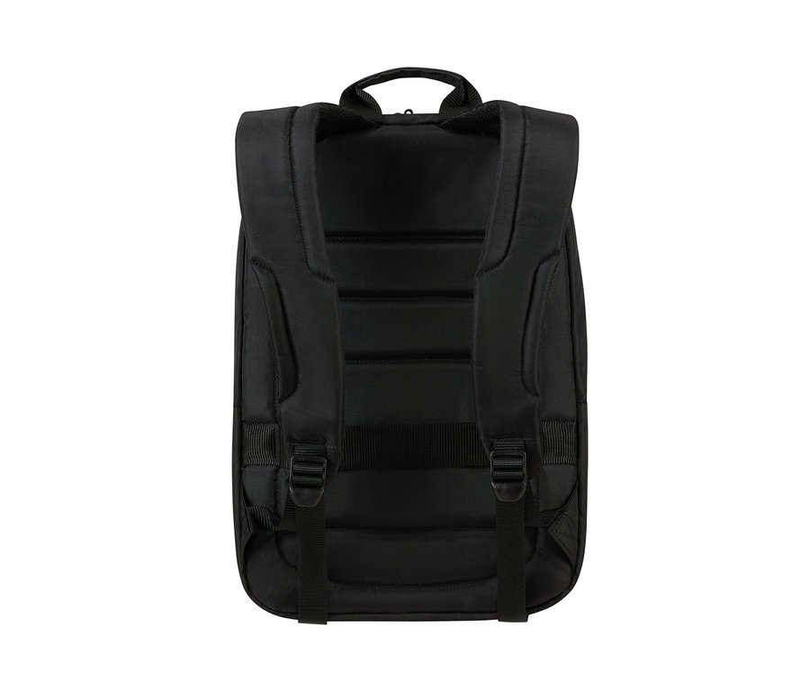 Detailansicht des Samsonite GUARDIT 2.0 Laptop-Rucksacks von hinten.