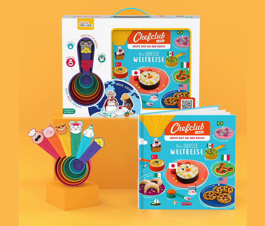 Chefclub Koch-Set und Kochbuch mit Rezepten aus aller Welt.