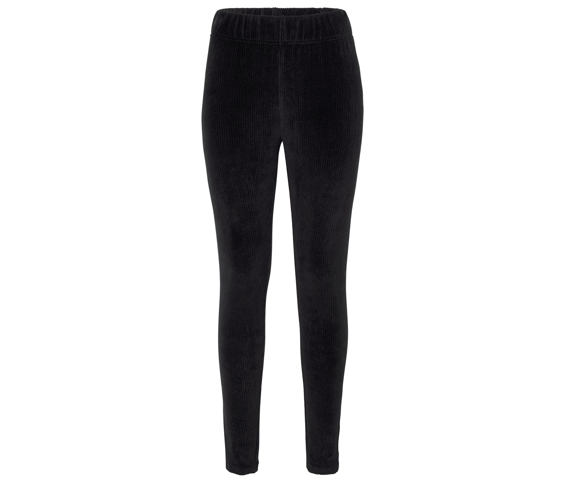 Cord-Leggings - Damen - Gr. XL - schwarz - schwarz