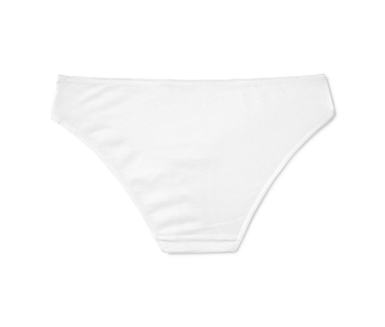 Detailansicht eines weißen Slips aus einem 5er-Pack.