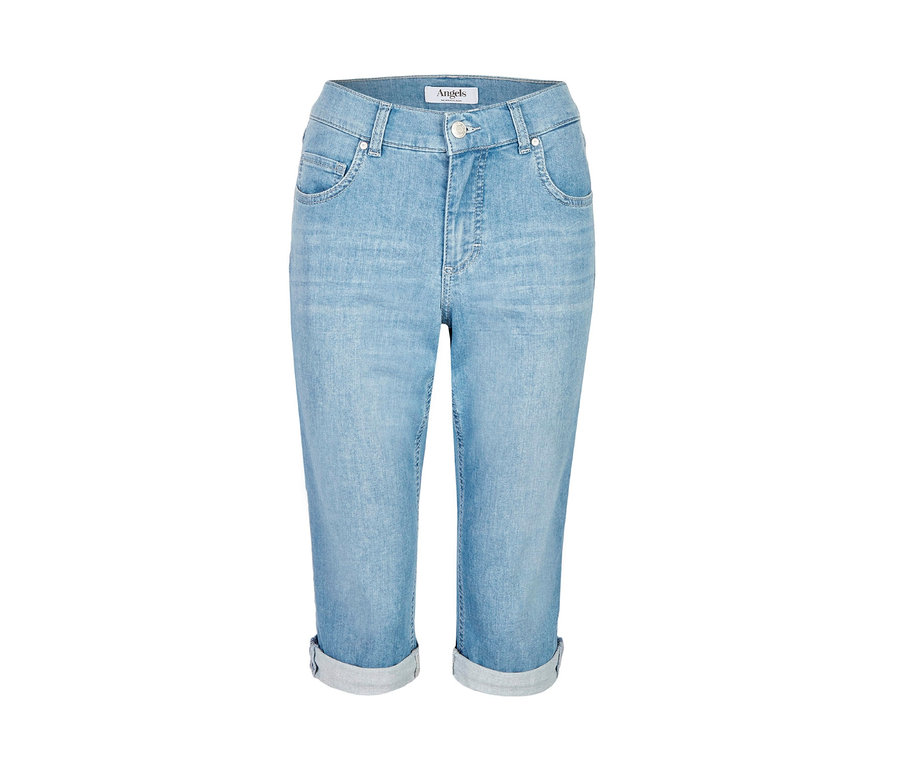 Hellblaue Angels Jeans »Capri Turn-Up«, Slim Fit.