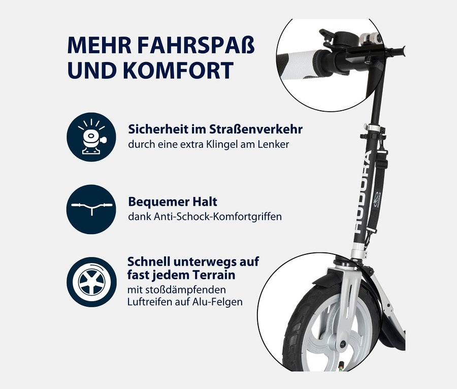 Detailaufnahme eines HUDORA-Scooters »BigWheel®« Air 230.