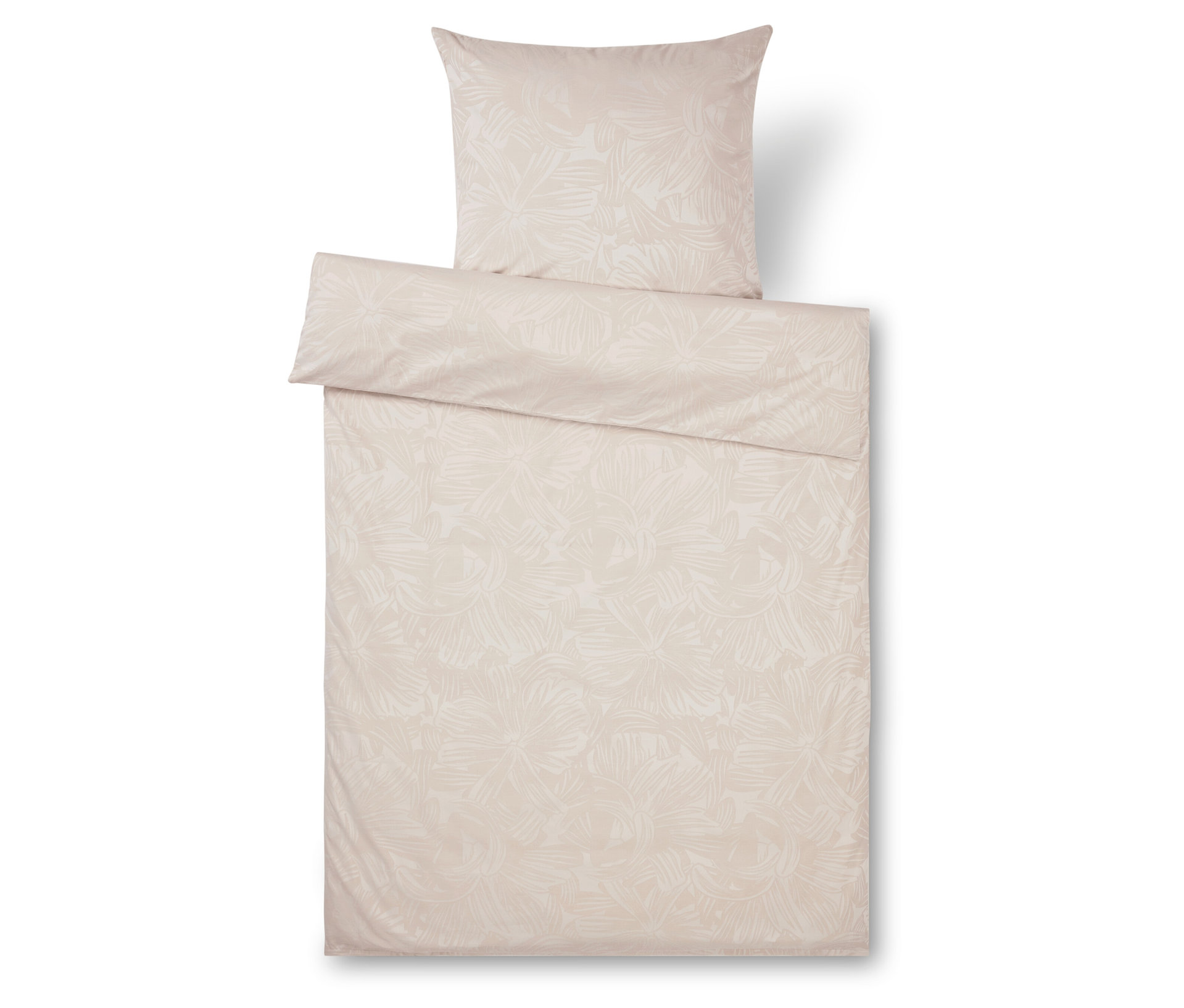 Brokat-Damast-Bettwäsche - beige - beige