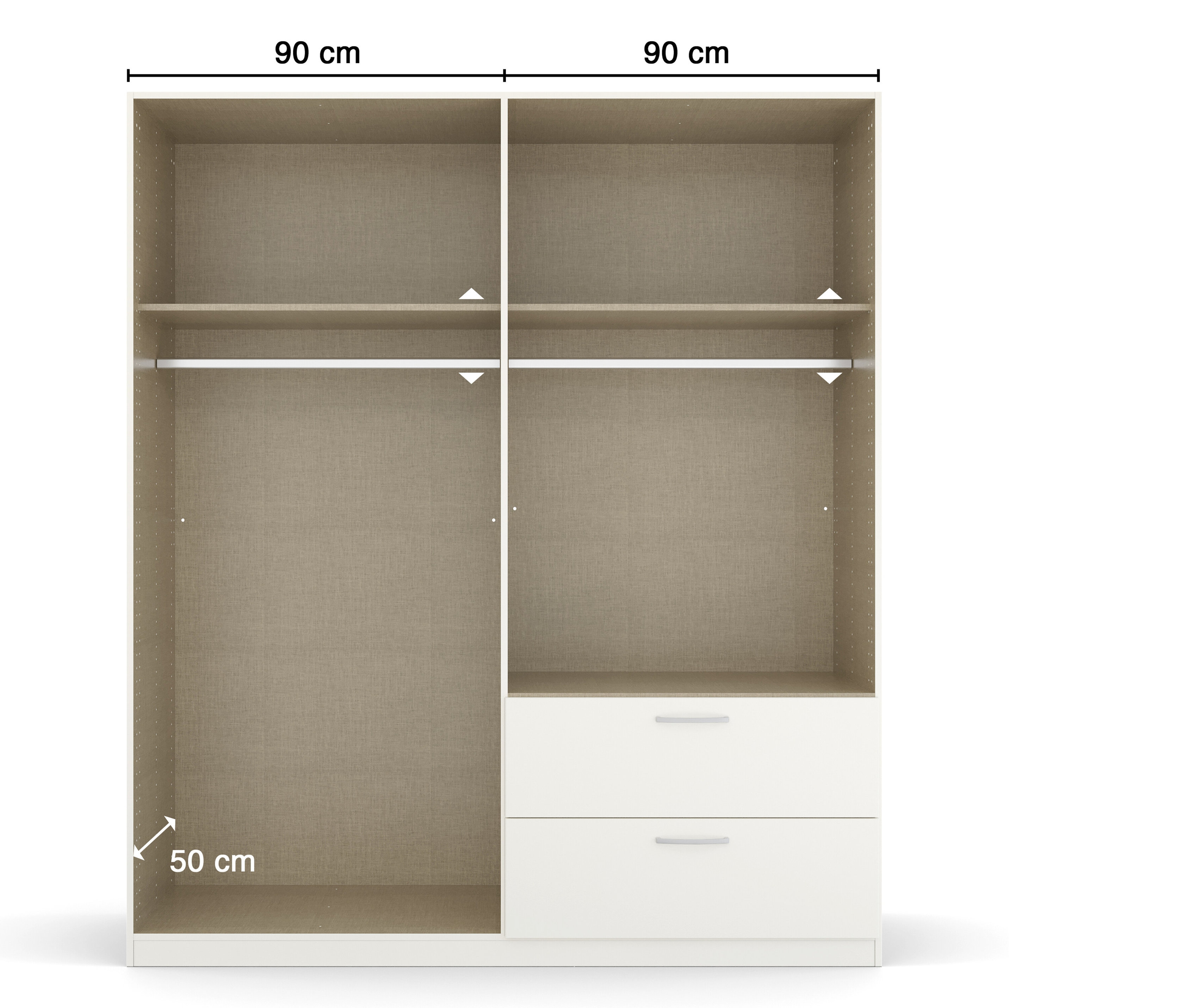 Thumbnail - rauch Drehtürenschrank »Quadra-Spin Country« - 181x54x210cm - braun - Holz