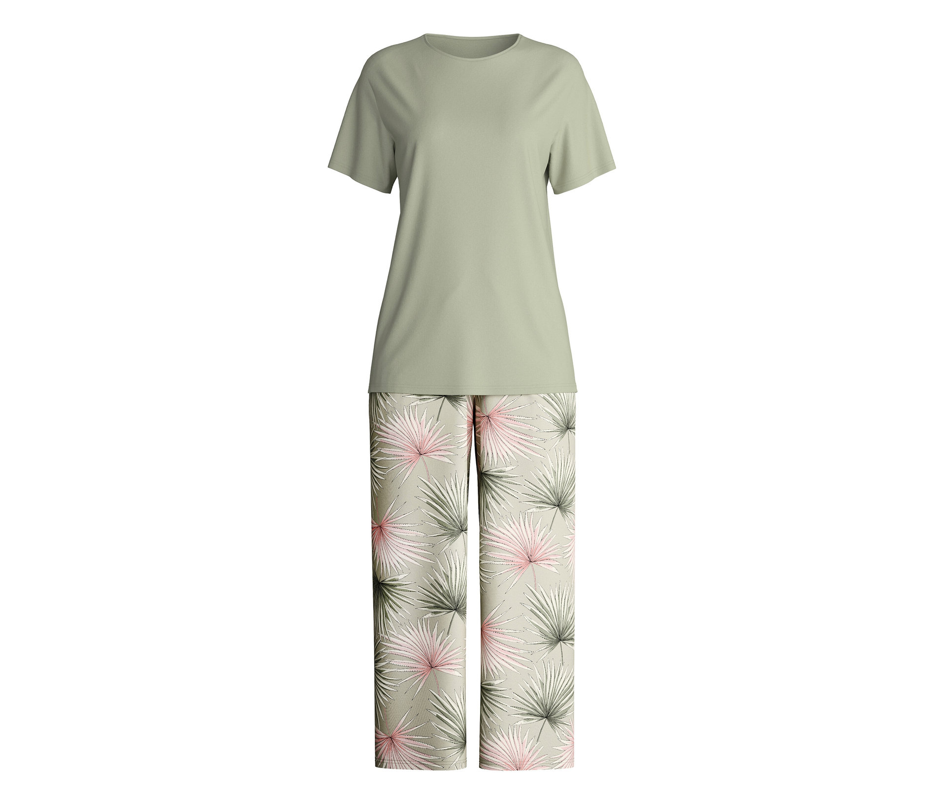 Calida »Leaf Dreams« 7/8-Pyjama - Gr. XS - grün - grün