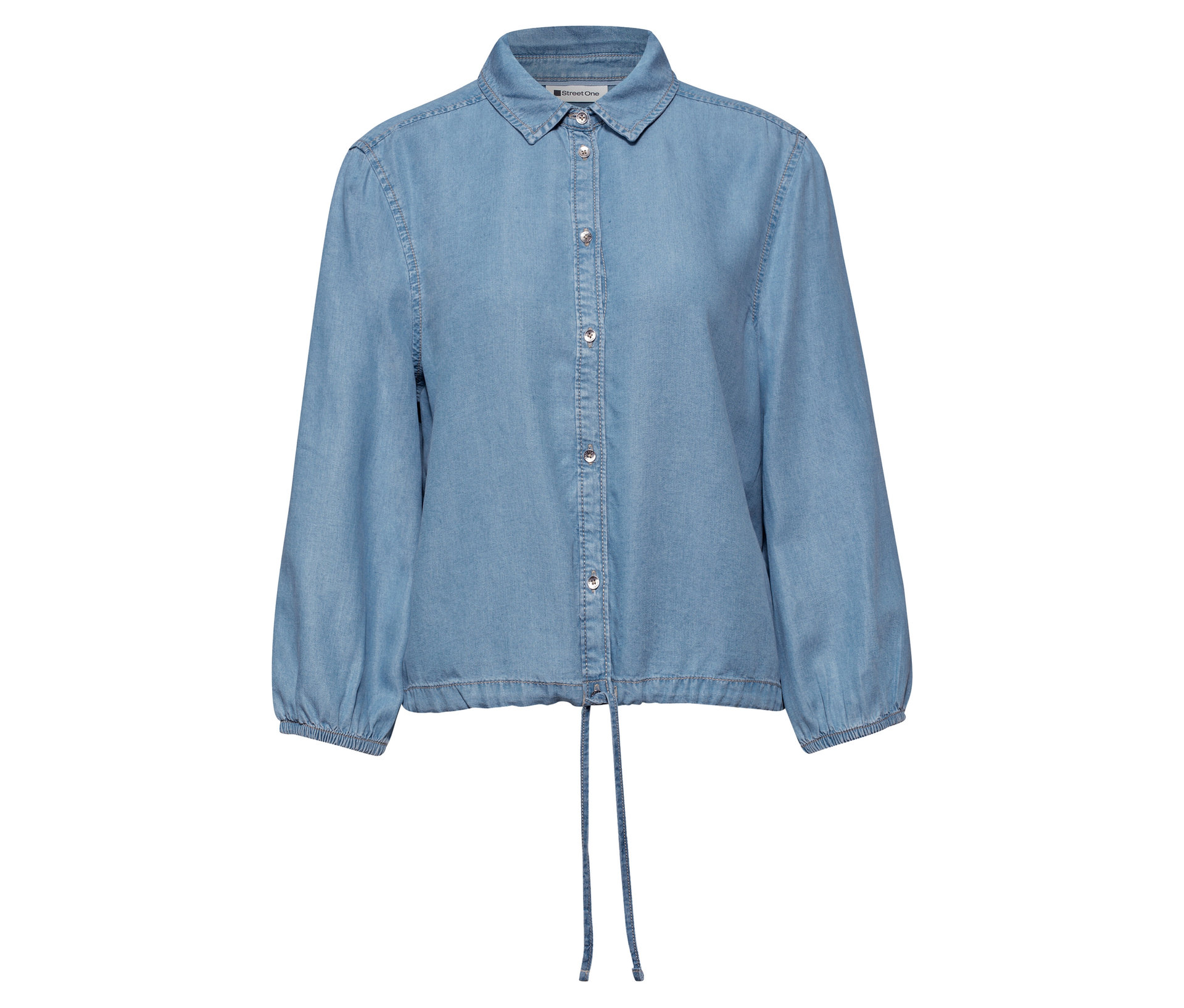 Jeansbluse - Damen - Gr. 42 - hellblau - hellblau