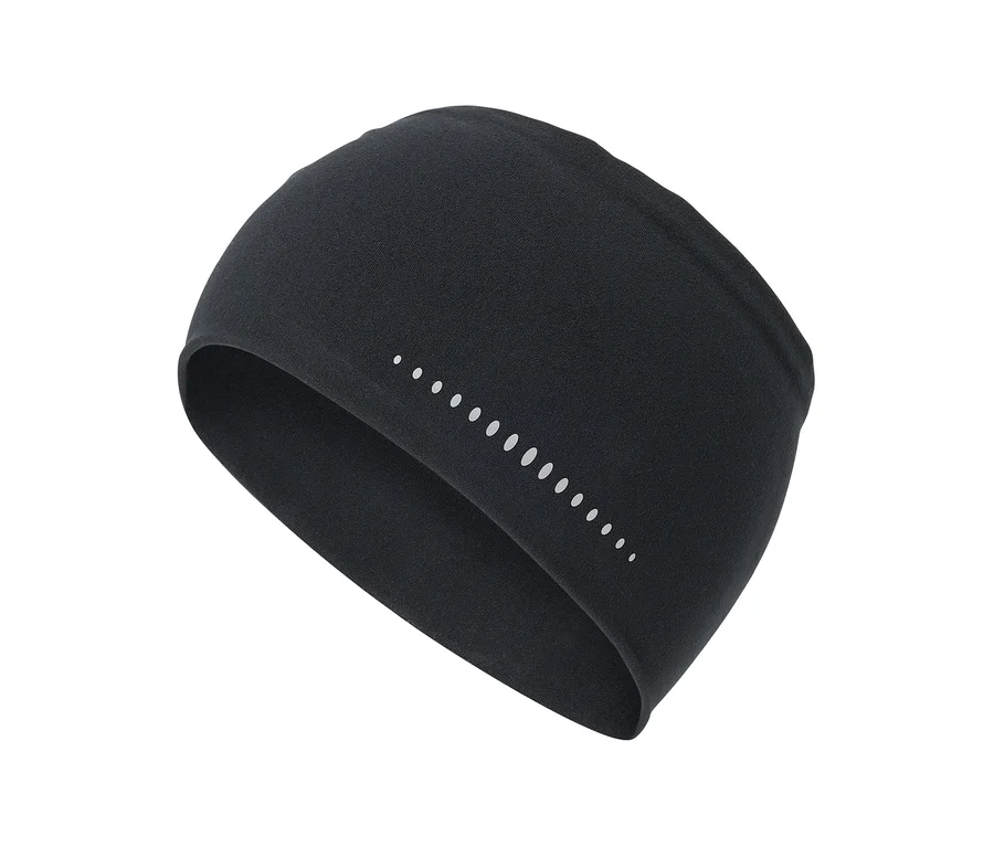 Schwarzes Stirnband mit einer Reihe reflektierender weißer Punkte.