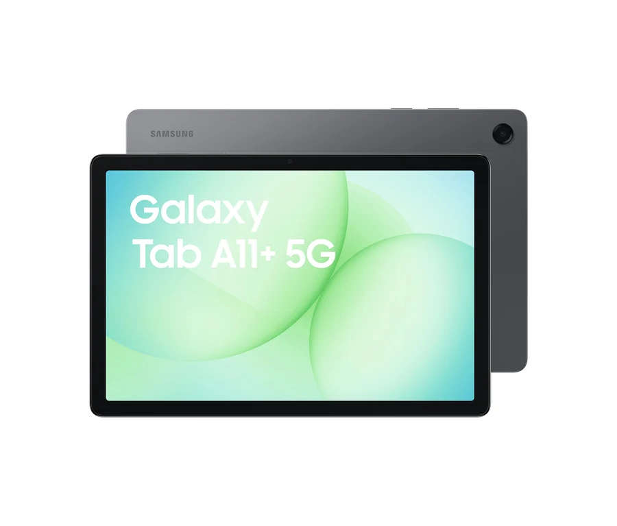 Graues Samsung Galaxy Tab A11+ 5G 128 GB Tablet.