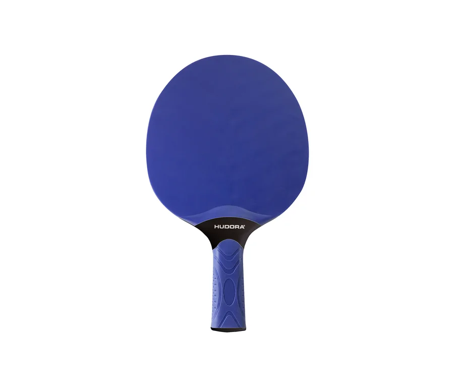 Blauer Tischtennisschläger von Hudora.