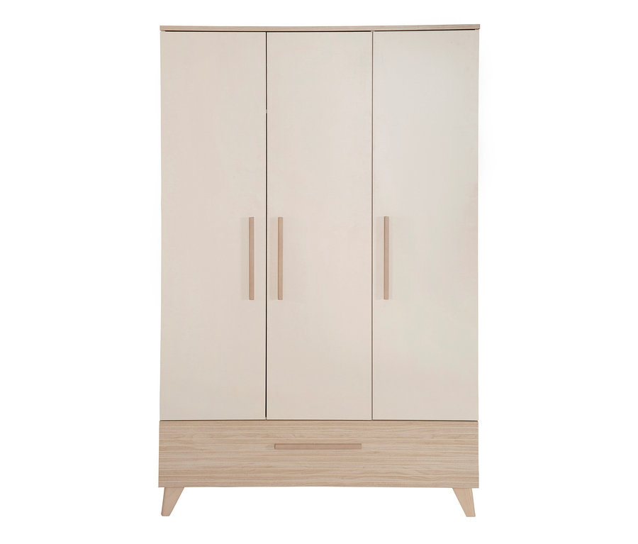 Dreitüriger Schrank mit Schublade in Kaschmir.