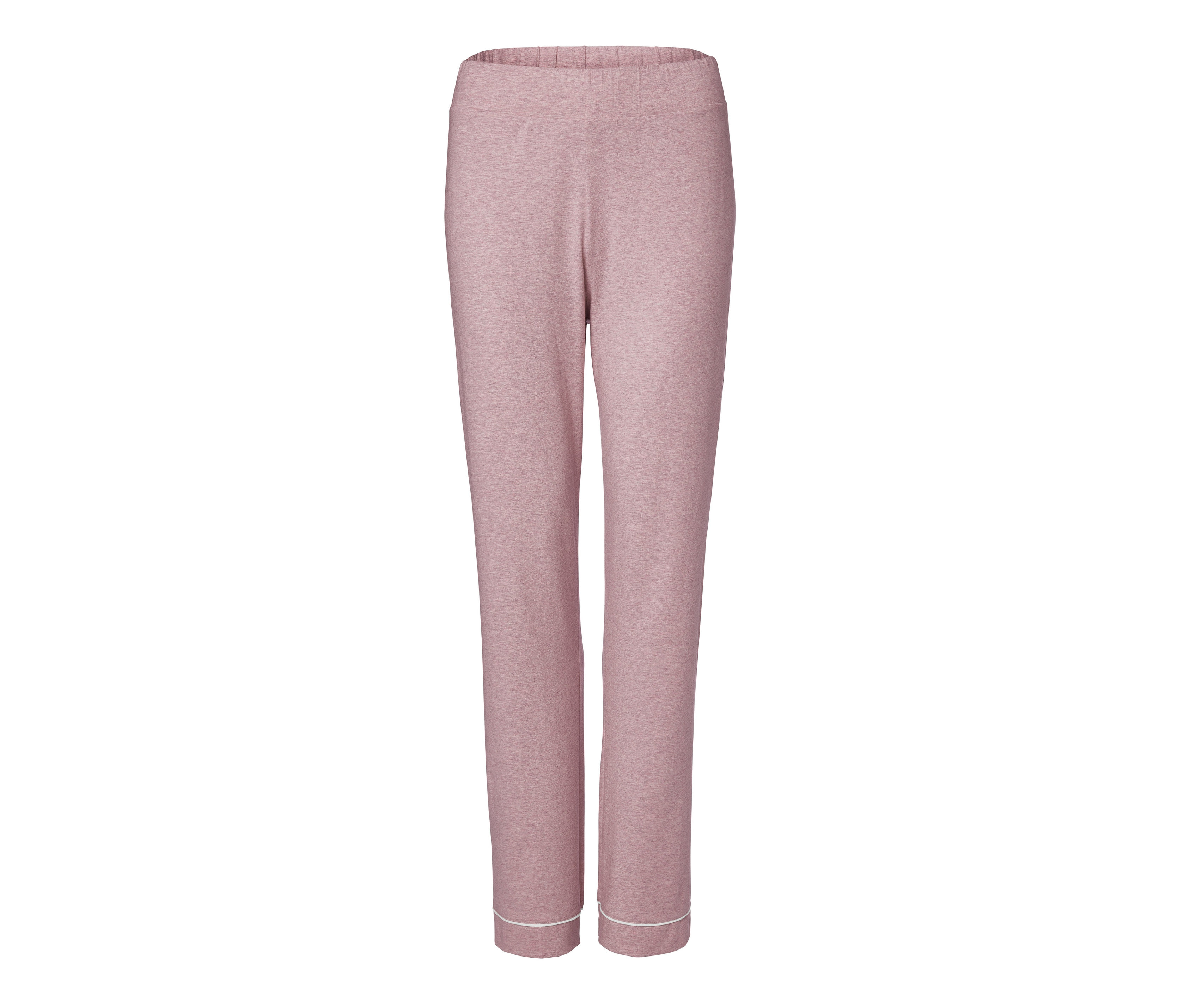 Eine rosafarbene Pyjamahose mit Knopfleiste.