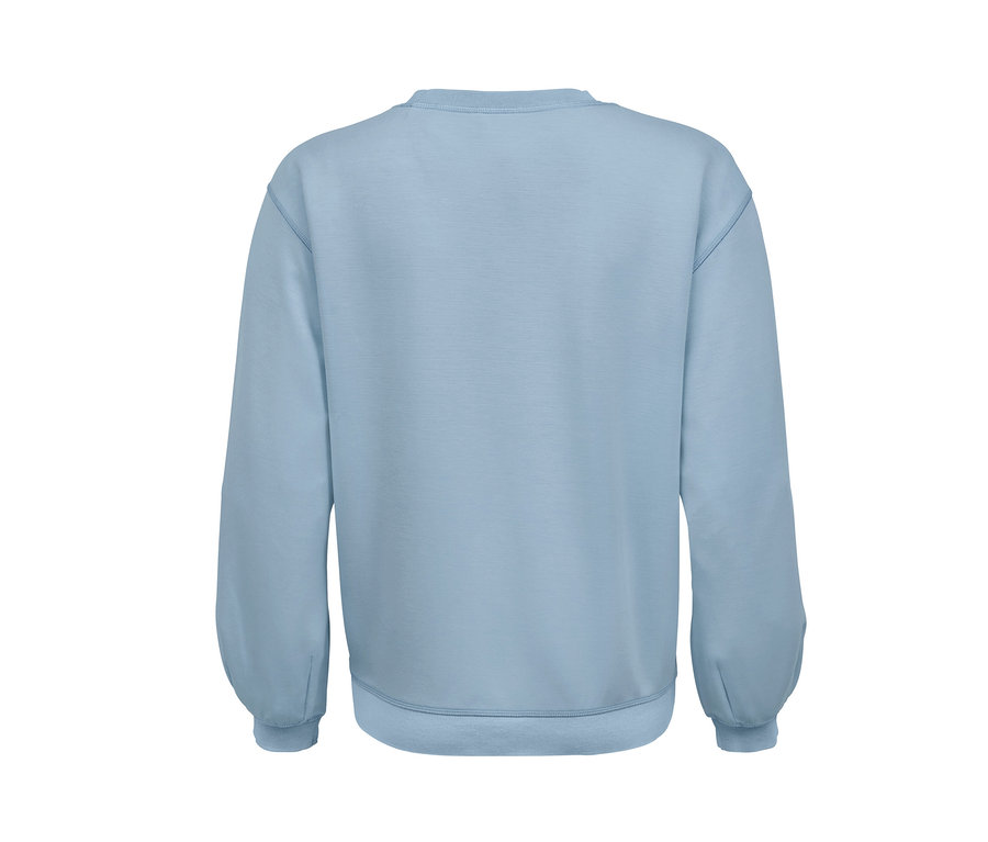 Hellblaues Sweatshirt mit Statement-Print.