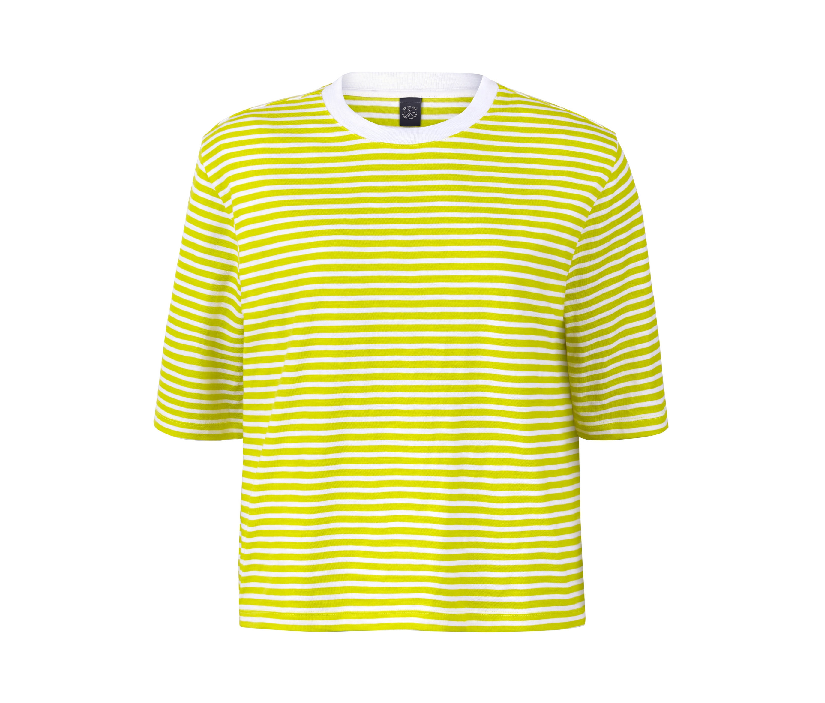 Shirt Damen günstig Kaufen-Tchibo - Gestreiftes T-Shirt - Damen - Gr. XL - weiß/gestreift. Tchibo - Gestreiftes T-Shirt - Damen - Gr. XL - weiß/gestreift <![CDATA[Gestreiftes T-Shirt, gelb Farbe: Gelb-weiß gestreift Material: 100% Baumwolle (aus ökologischem Anbau) Maße: 