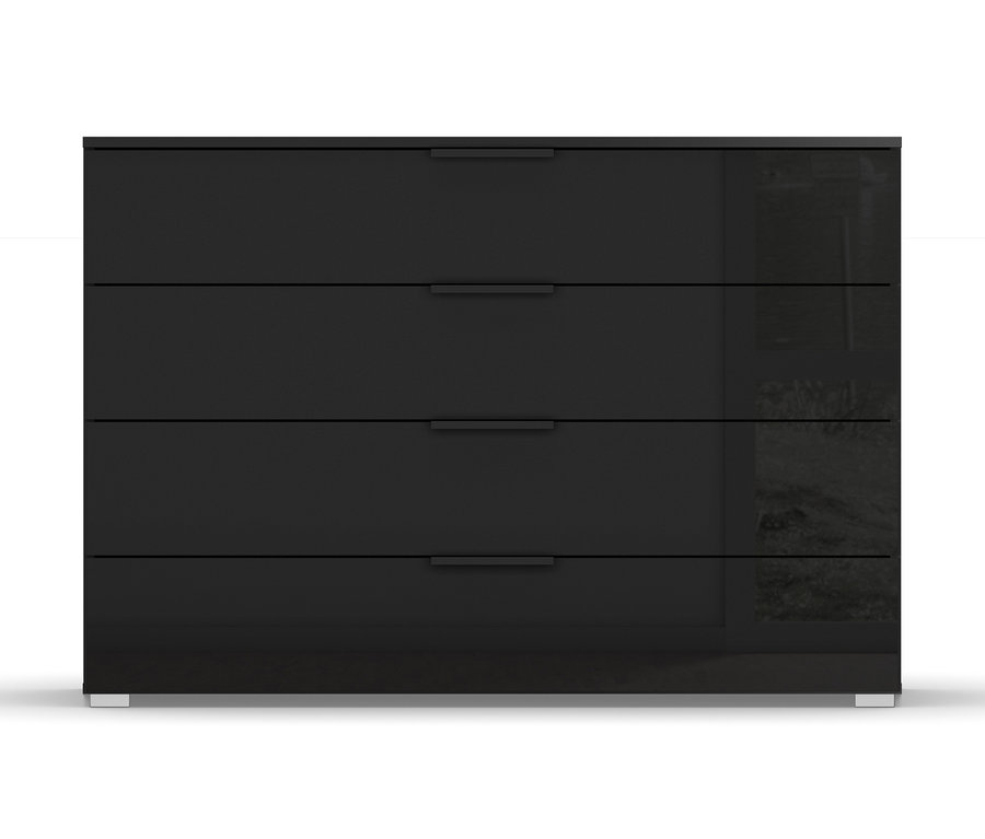Schwarze Rauch BLACK 20UP Kommode mit 4 Schubladen.