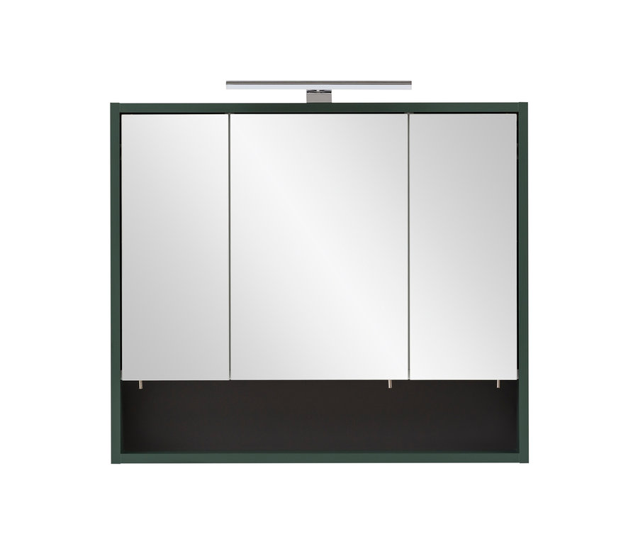 Geschlossener Spiegelschrank »Kent« mit drei Spiegeltüren und Beleuchtung oben.