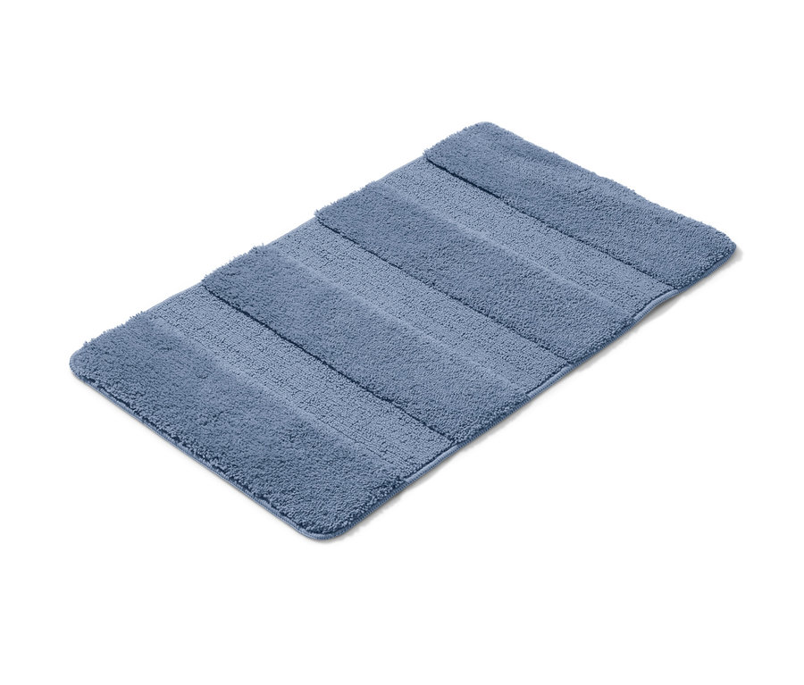 Blaue Wellness-Badematte, ca. 50 x 80 cm.