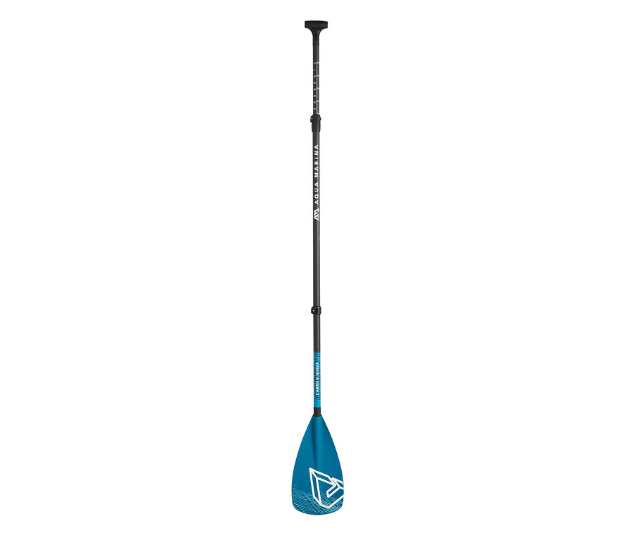 Schwarz-türkises SUP- und Kajak-Paddel »CARBON GUIDE« aus Carbon und Fiberglas.
