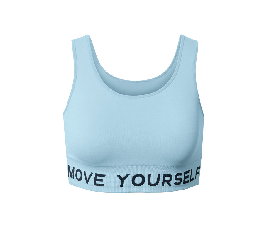 Hellblaues Seamless-Sport-Bustier.