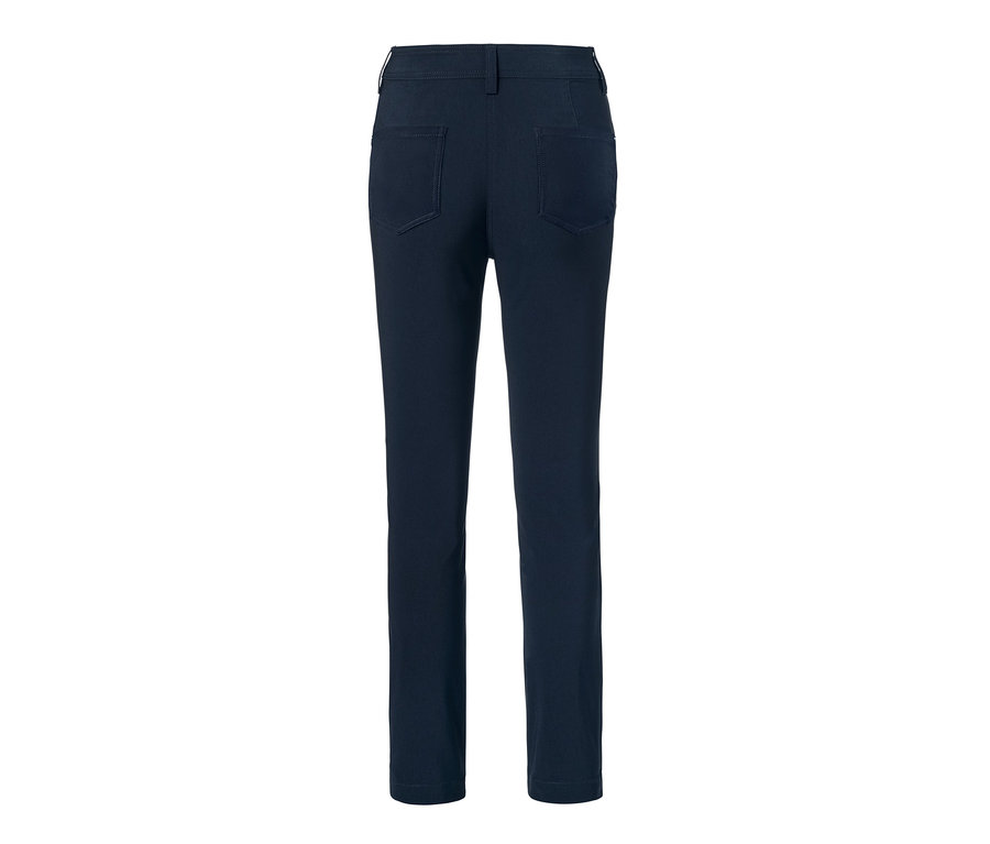 Dunkelblaue Bengalin-Hose von hinten.