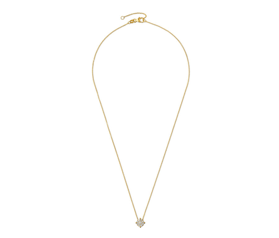 Goldkette mit Diamanten, 585 Gold.