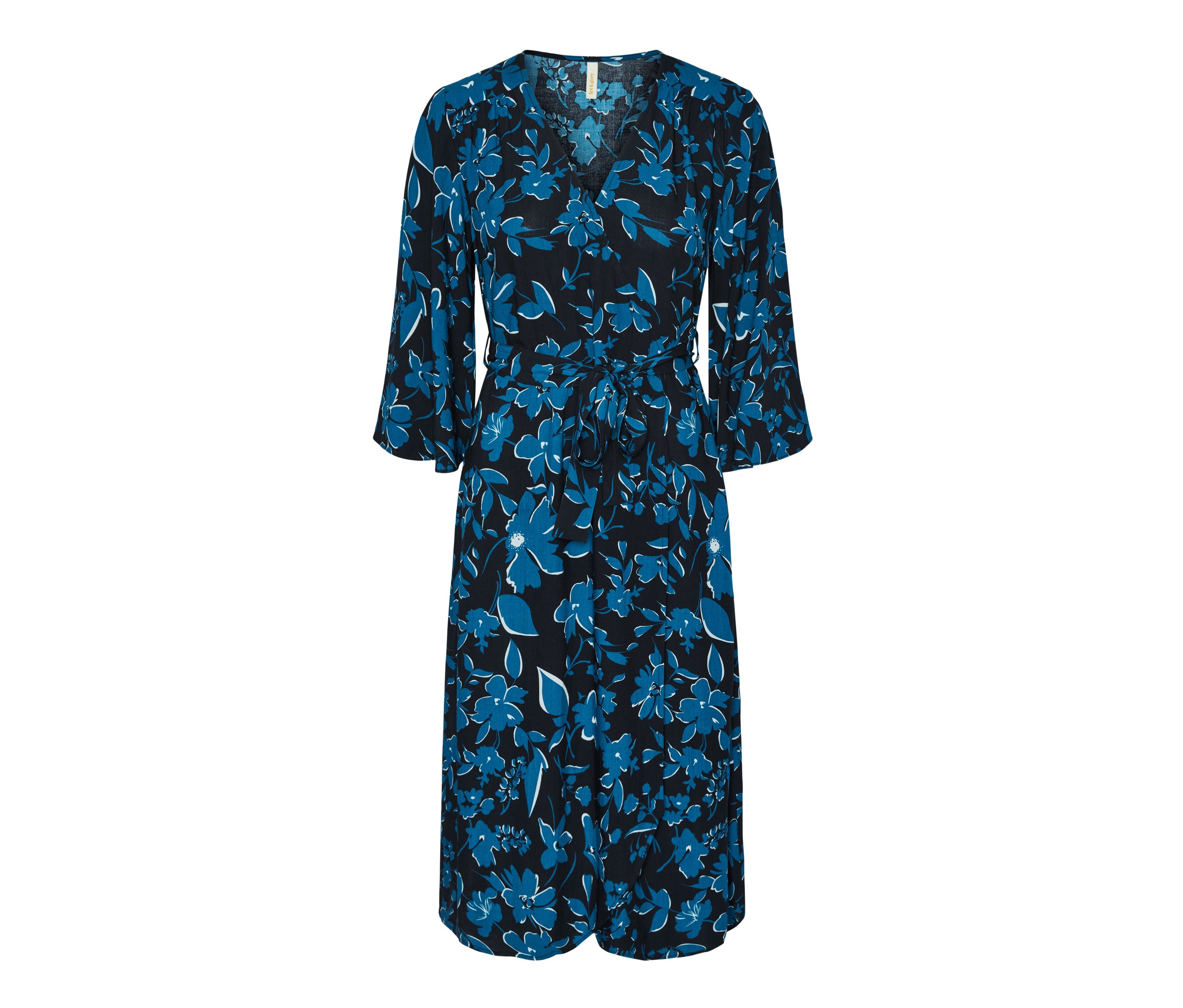 Tchibo - Kleid mit Print - Damen - Gr. 34 - dunkelblau/geblümt