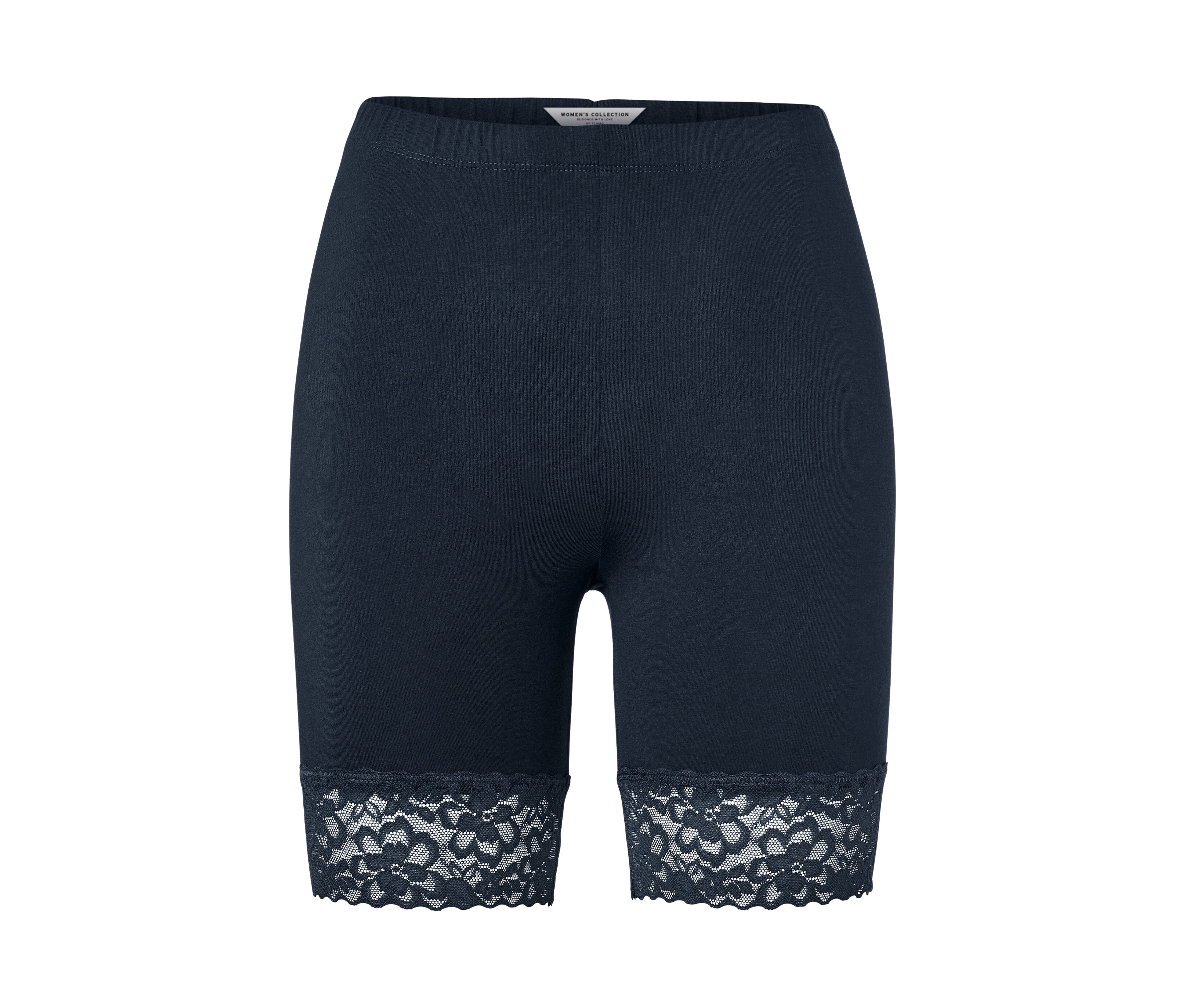 Tchibo - Radlershorts mit Spitzenborte - Damen - Gr. XL - dunkelblau