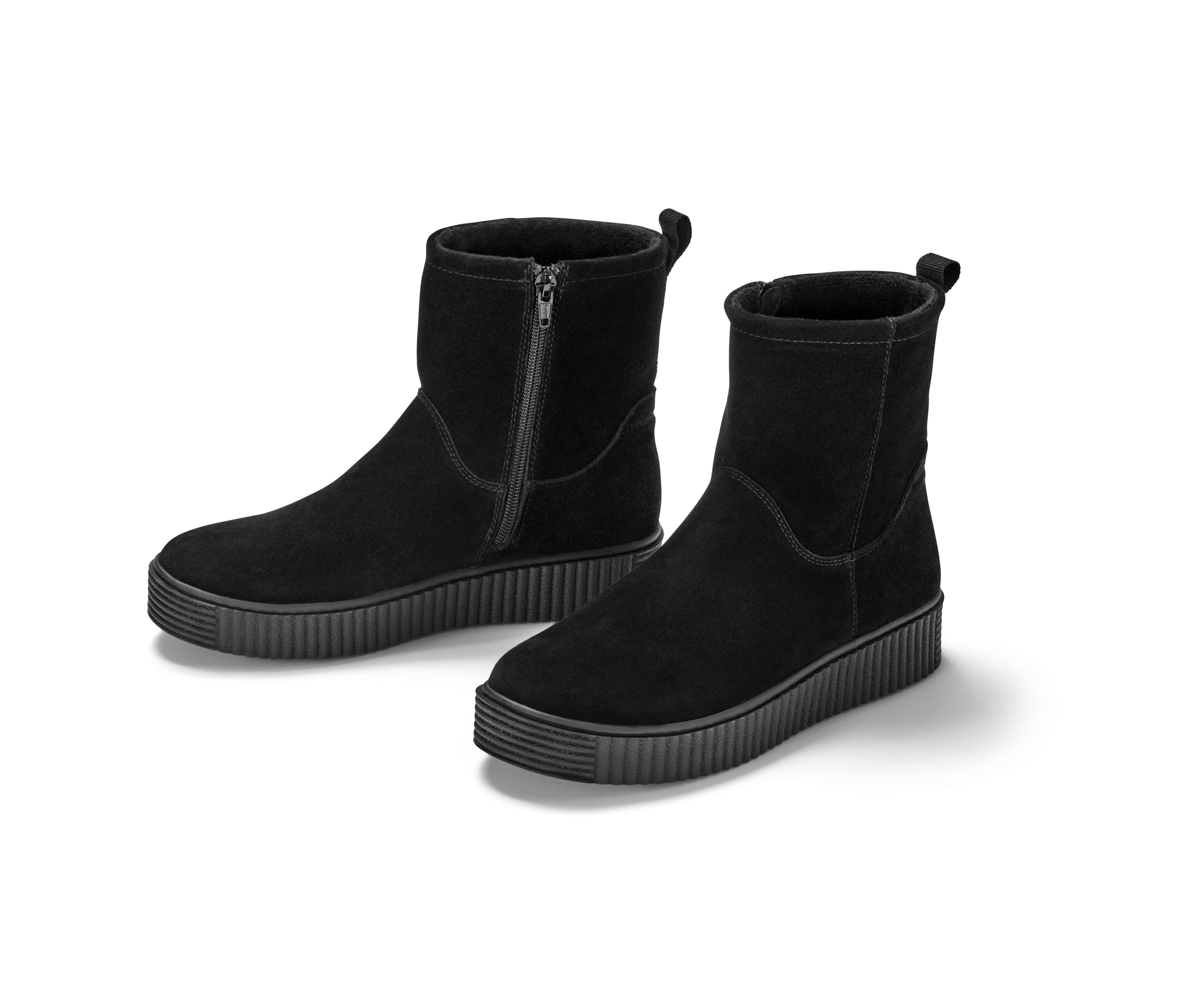 Tchibo - Veloursleder-Boots - Damen - Gr. 37 - schwarz