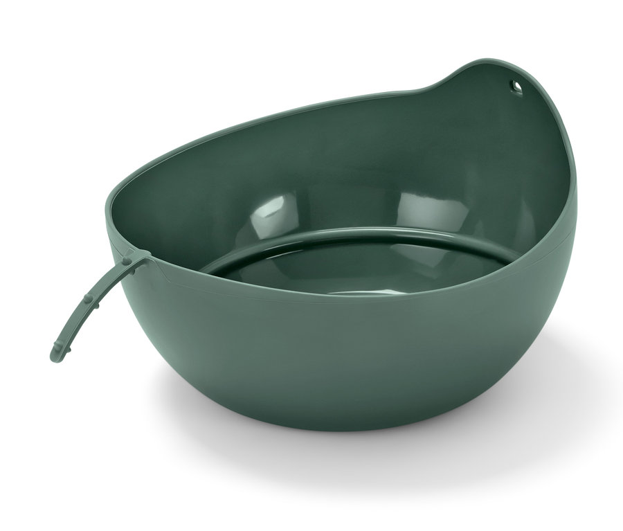 Eine grüne Brotbackschale.