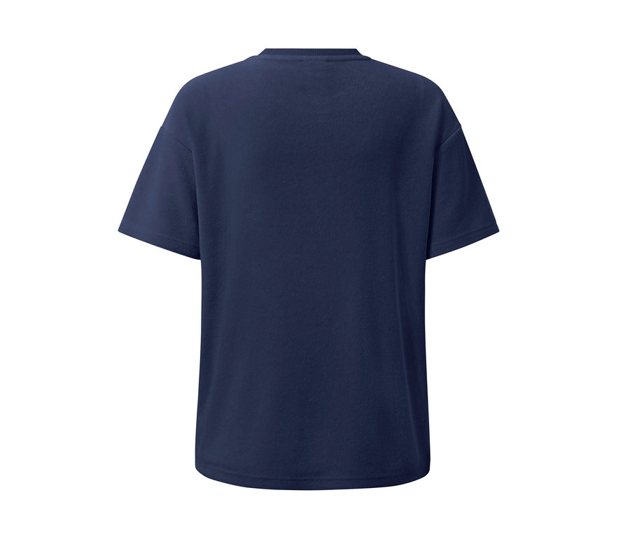 Detailansicht von hinten eines Frottee-Sportshirts.