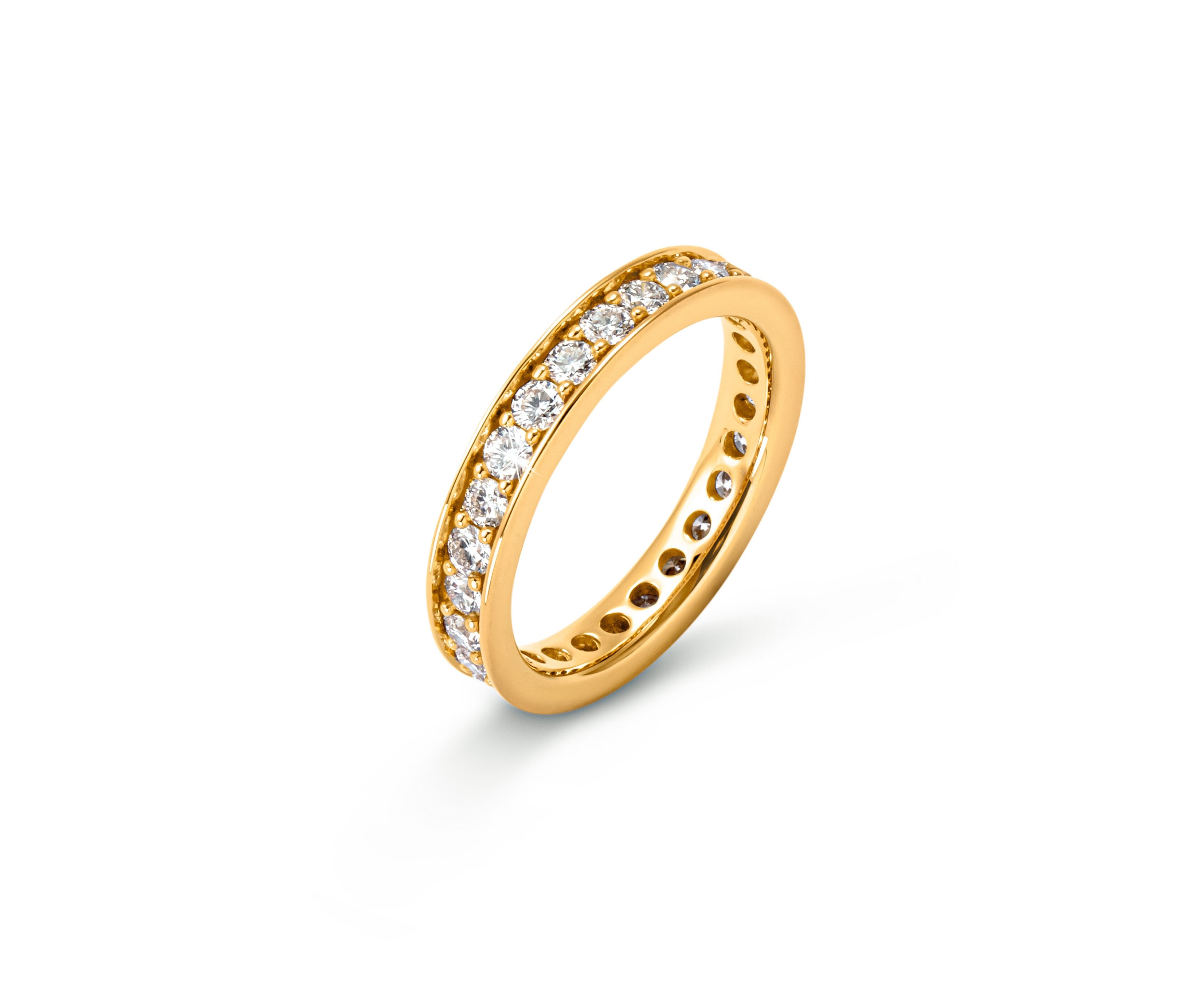 Thumbnail - Tchibo - 585 Gold-Ring mit mind. 24 Brillanten - Gr. 17 - gold