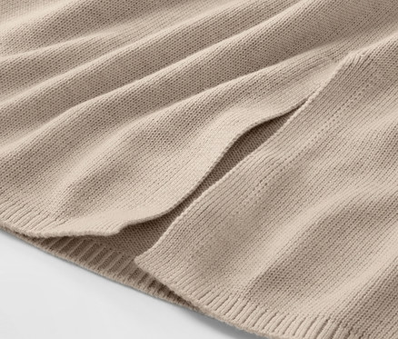 Detailaufnahme eines Strickrocks.