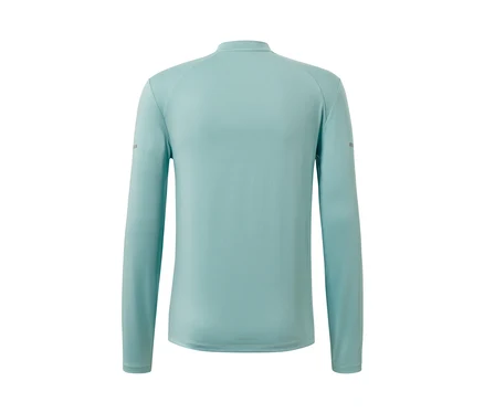 Langarm-Funktionsshirt, mint, von hinten gezeigt.