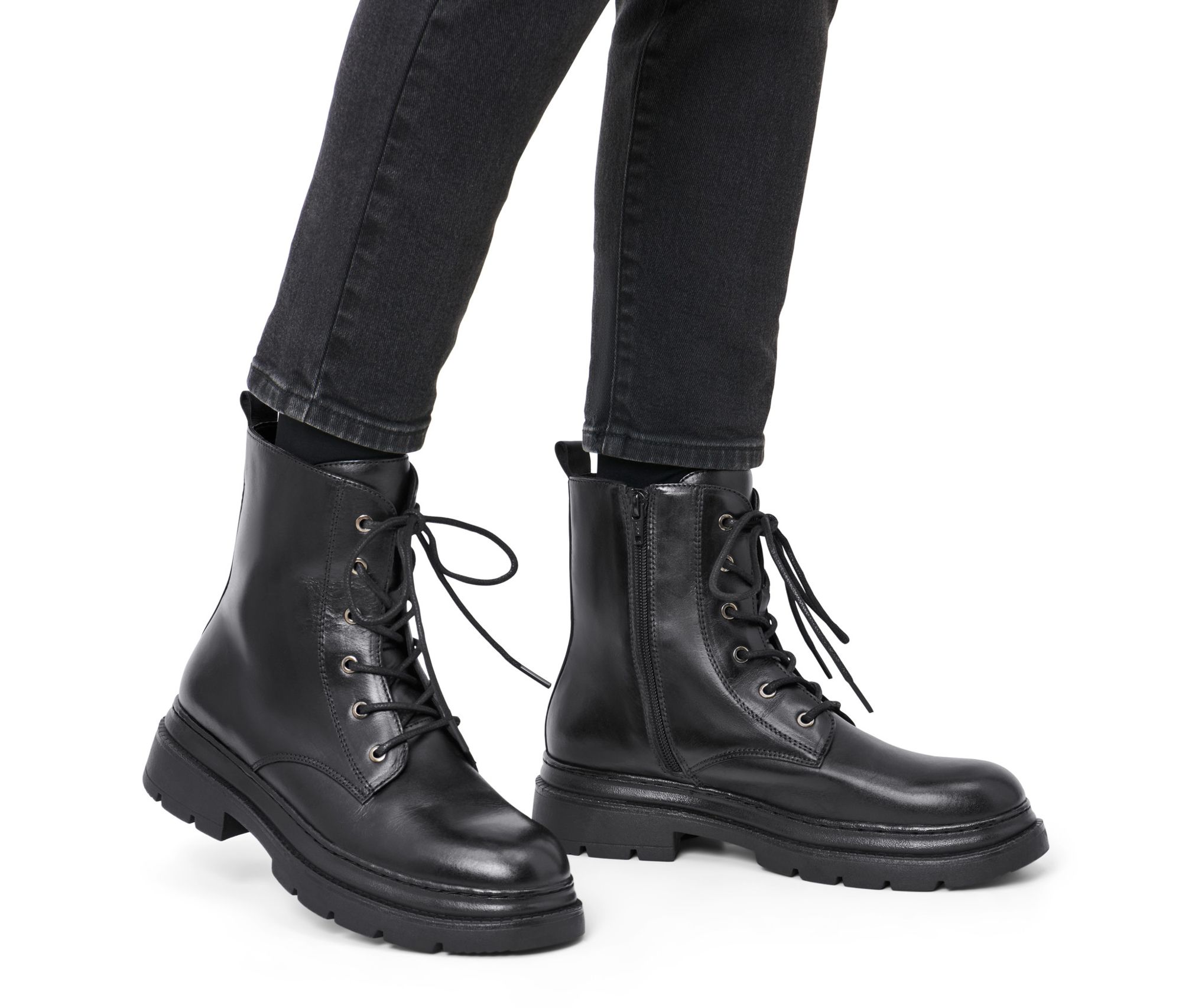 Thumbnail - Tchibo - Leder-Boots - Damen - Gr. 41 - schwarz