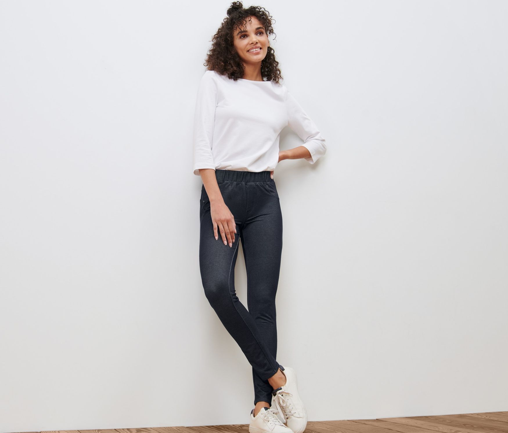Thumbnail - Tchibo - Leggings in Jeansoptik - Damen - Gr. M - dunkelblau