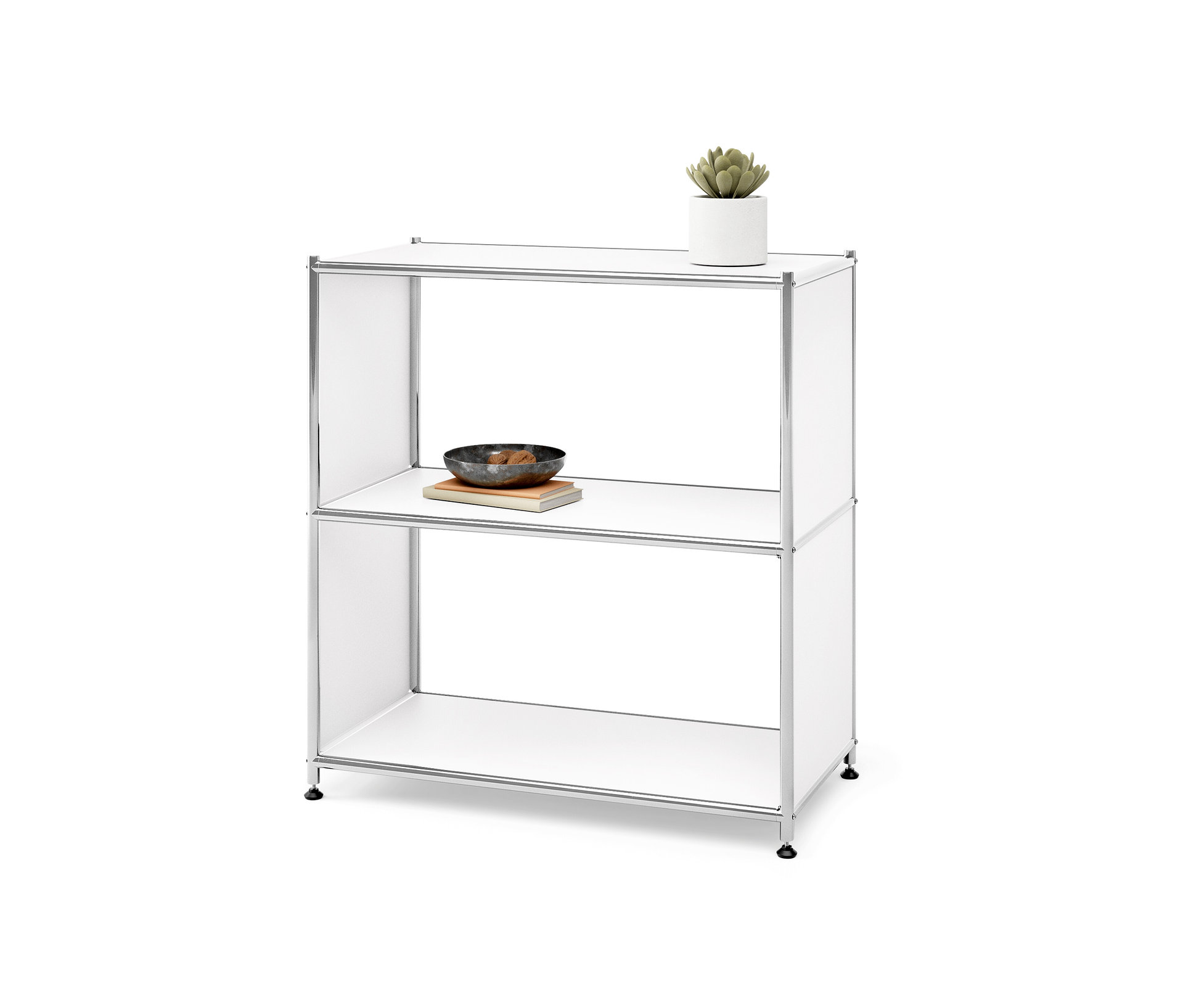 Tchibo - Regal Metall »Cn3« mit 2 Fächern - 77x40x82,5cm - chrom - - Stahl