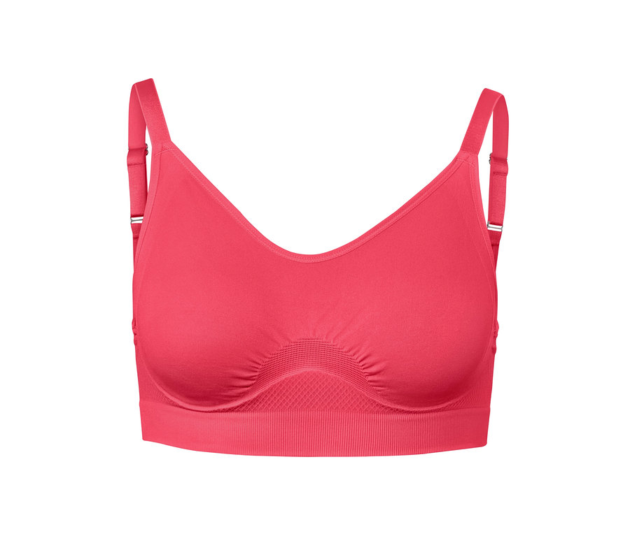 Detailansicht eines pinken Seamless-Sport-BHs.
