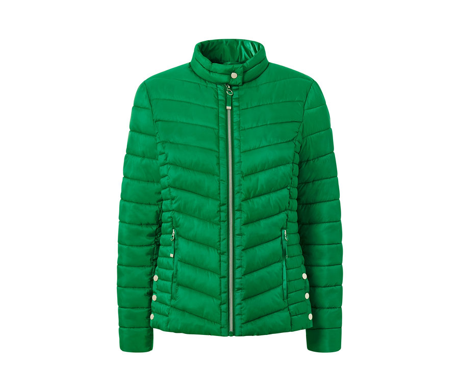 Grüne Steppjacke.