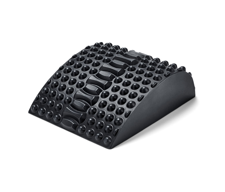 Ein schwarzer 2-in-1-Sit-Up-Bogen mit Noppen und Rillen.