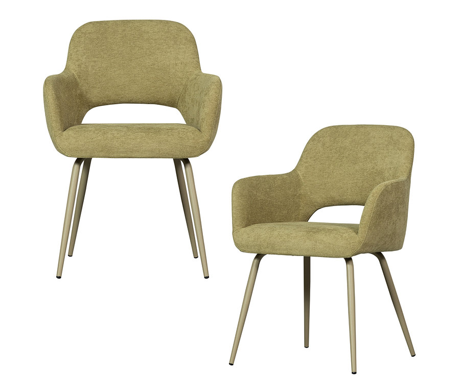 Zwei Woood Stühle »Jenny« im 2er-Set, Salbei.