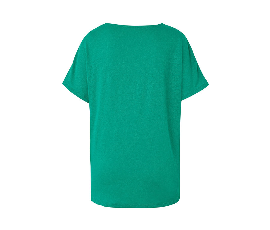 Aqua Shirt aus Leinenmix.