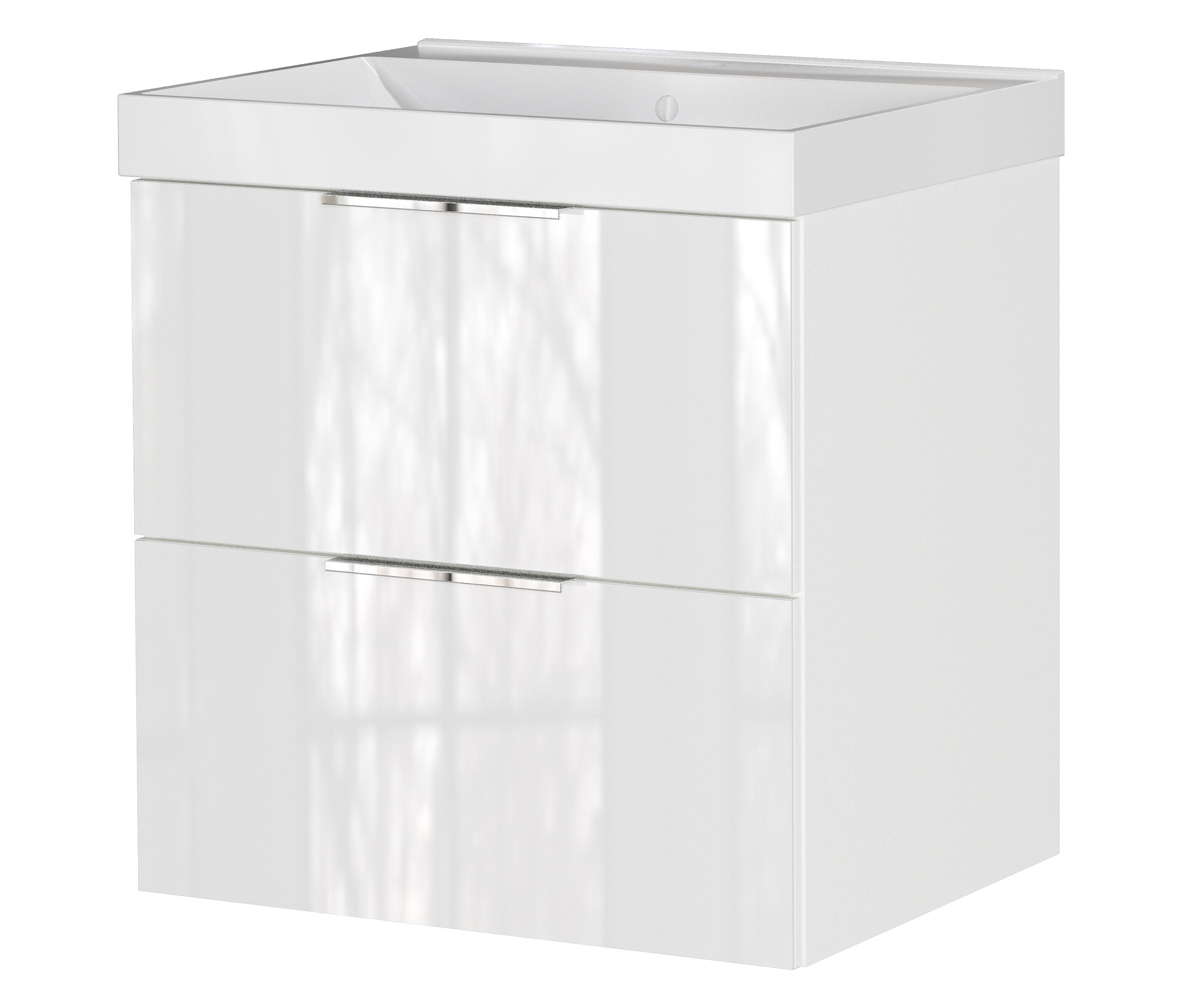 Tchibo - Waschtisch »Celano« mit Becken - 61x46x65cm - weiß - - Holzwerkstoffe / Glas