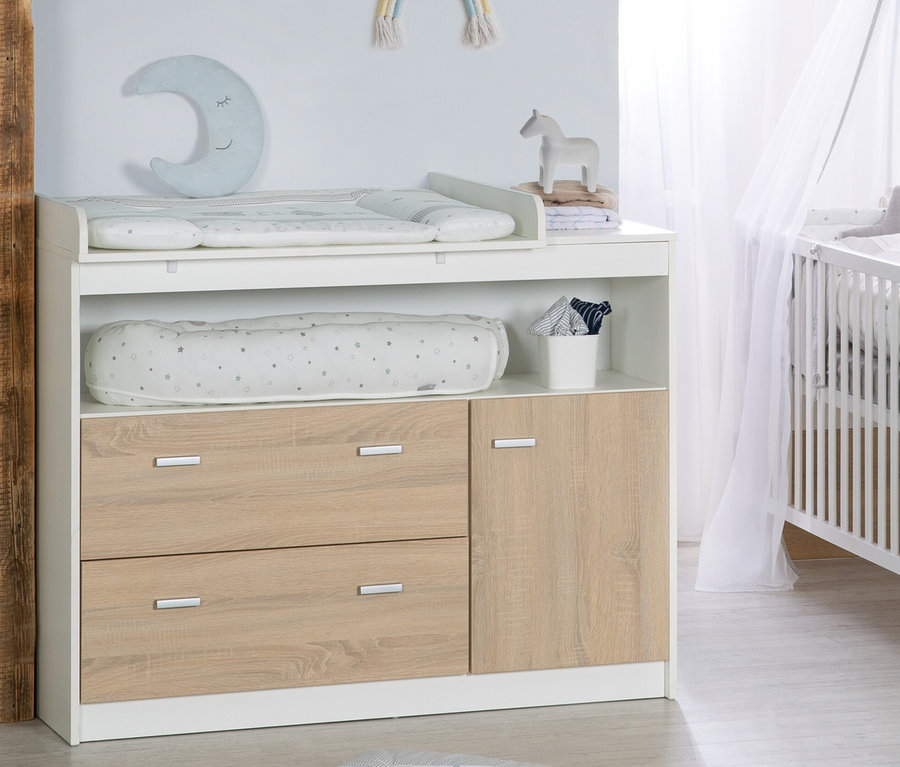 Breite roba Wickelkommode »Gabriella« mit 2 Schubladen.
