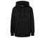 Schwarzer Hoodie.