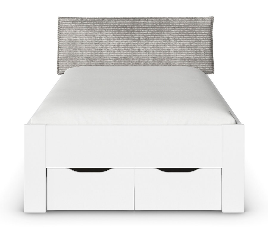 Weißes rauch Bett »Aditio Beds«, 120 cm breit, mit Polsterkopfteil.