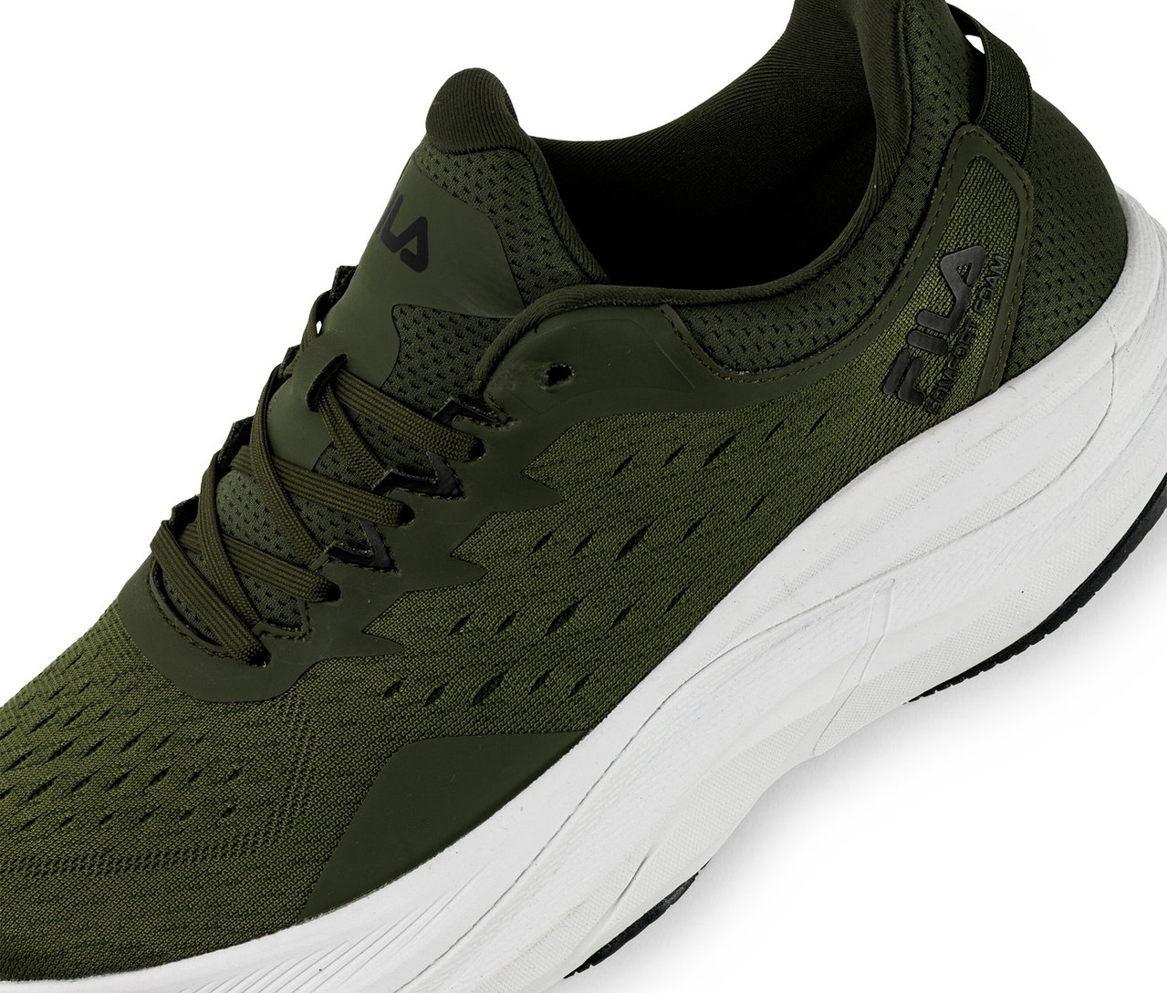 Nahaufnahme eines FILA Retron Herren-Sneakers in Beetle-White.