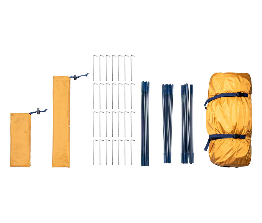 Tambu »SETU 4« 4 Personen-Kuppelzelt mit Heringen, Stangen und Packsack.