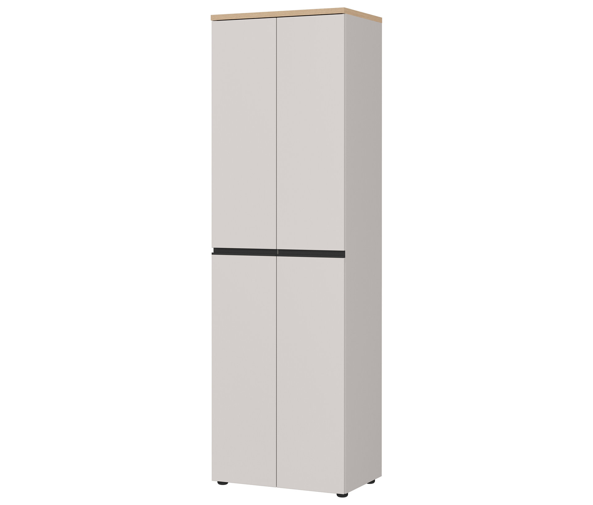 Tchibo - Garderobenschrank »Cormano« - 59x41x194cm - schwarz - - Holzwerkstoffe / Kunststoff / Metall