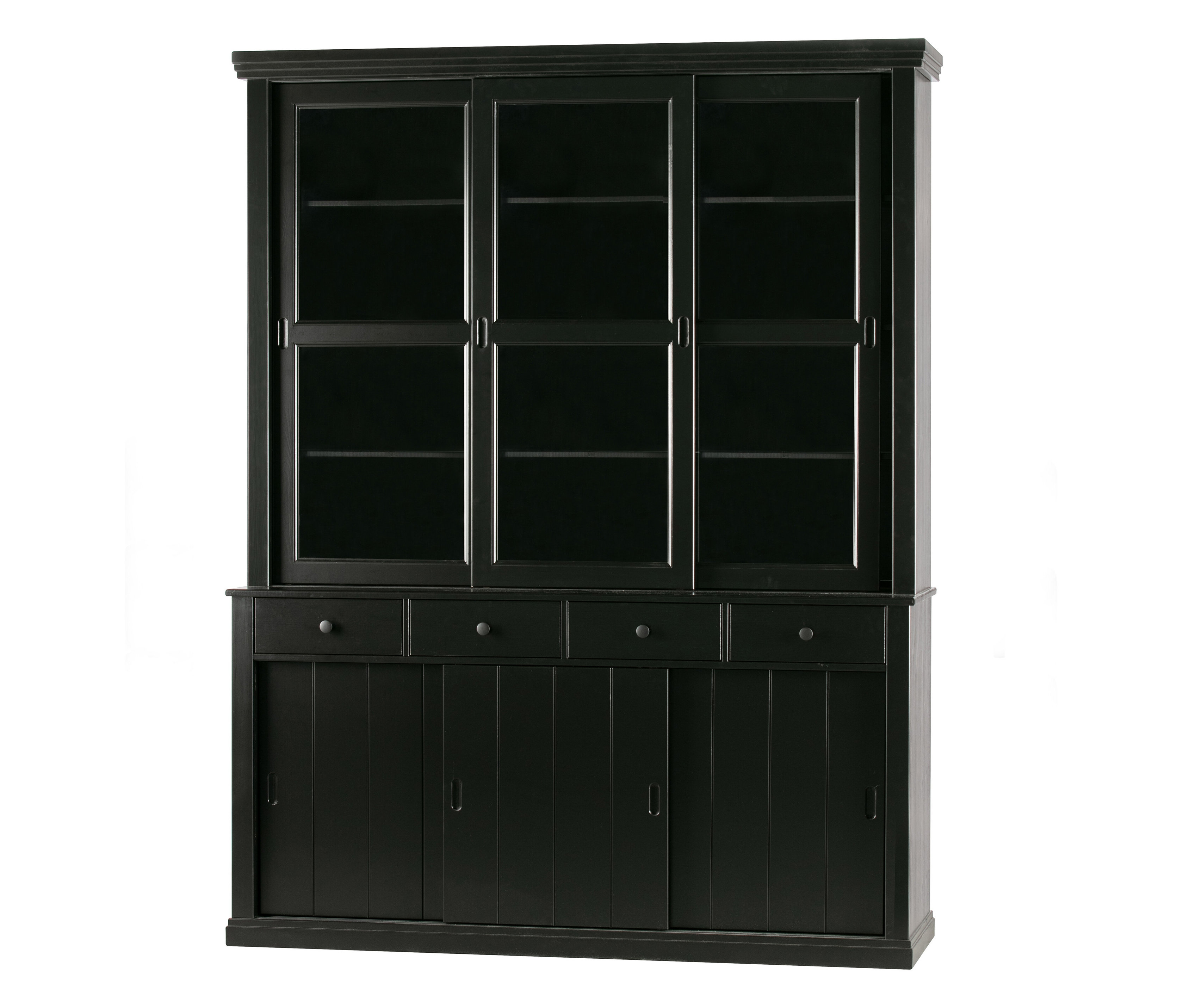 Tchibo - Woood »Lagos« Buffetschrank - 166x48x215cm - Schwarz - Holz