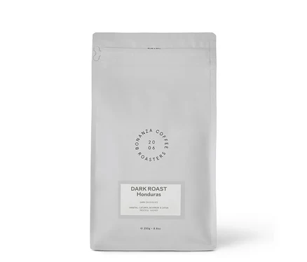 Eine Packung Dark Roast Omni-Roast - 250 g Ganze Bohne.