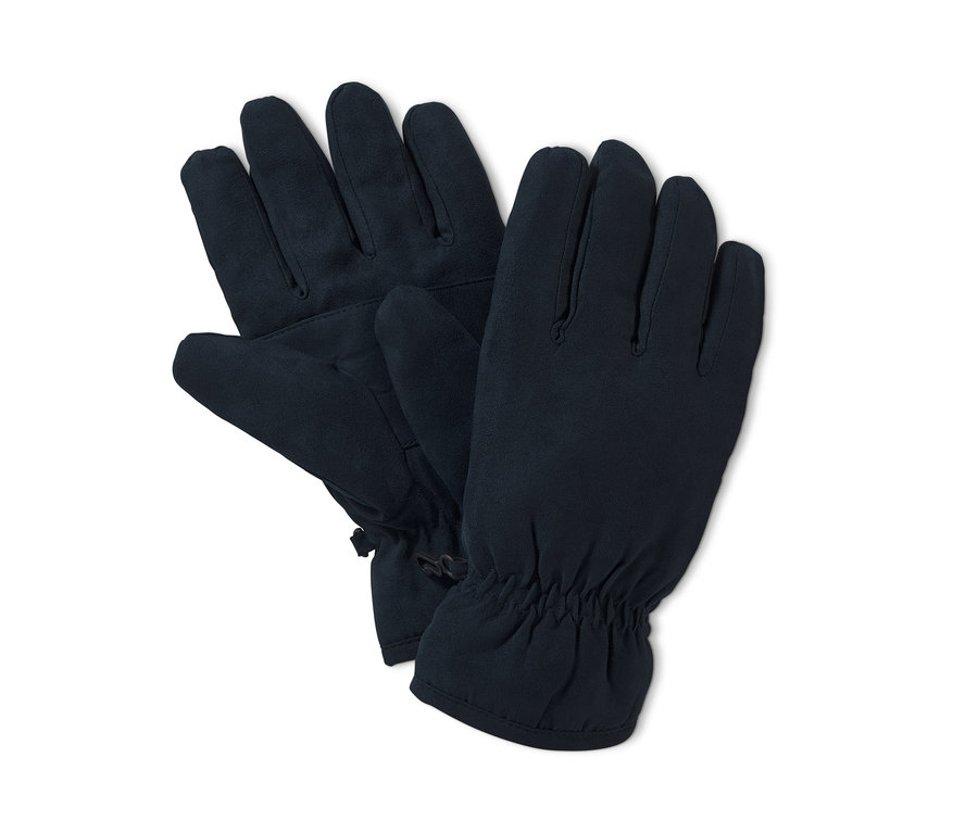 Zwei Handschuhe liegen auf einem weißen Hintergrund.